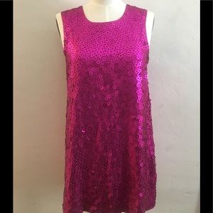 Alice + Olivia Pink Sequin Dress Medium
